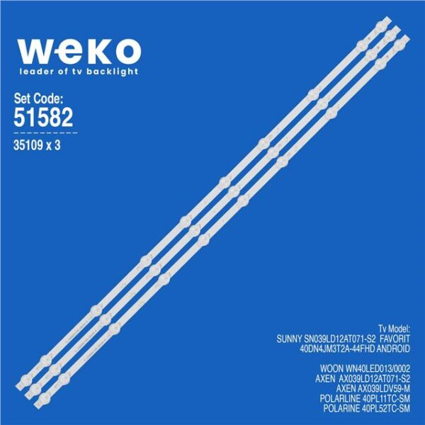 Axen AX039LD12AT071-S2 39'' 2 Adet Tv Led Bar