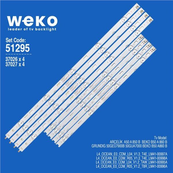 Beko B50A860B 50'' 8 Adet Tv Led Bar