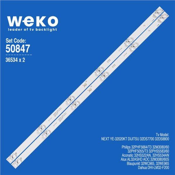 Dijitsu 32DS8800 32'' inç 2 Adet Tv Led Bar