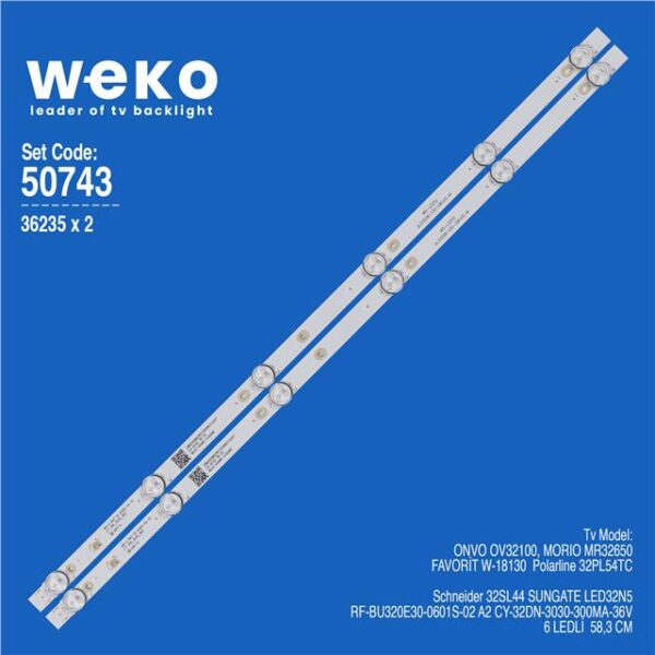 Onvo OV32100 32'' inç 2 Adet Tv Led Bar (Seri 1)