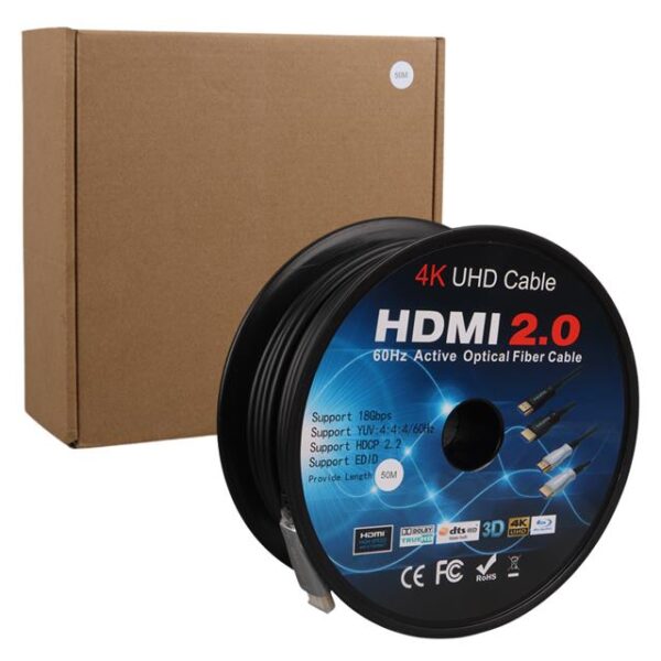 PowerMaster PM-32807 50 Metre HDMI 2.0 Görüntü Ses Kablosu 3D 4K Ultra HD (4096x2160@60Hz)