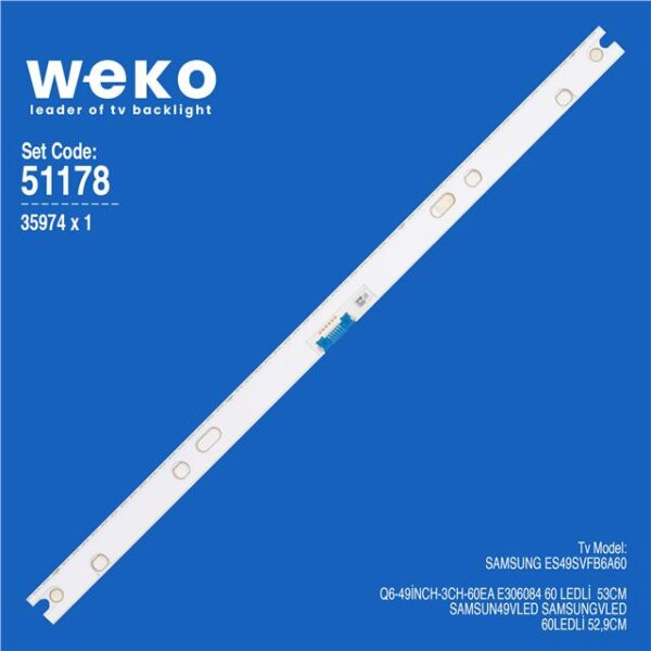 Samsung ES49SVFB6A60 49'' 2 Adet Tv Led Bar