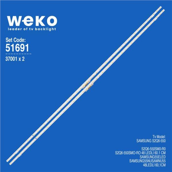 Samsung S2Q6-550SM0-R0 Ýki Renk 55'' 2 Adet Tv Led Bar (48 Led)