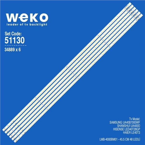 Samsung UA40B7000WF 40'' 6 Adet Tv Led Bar