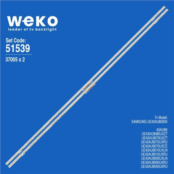 Samsung UE43AU8005K 43'' 2 Adet Tv Led Bar