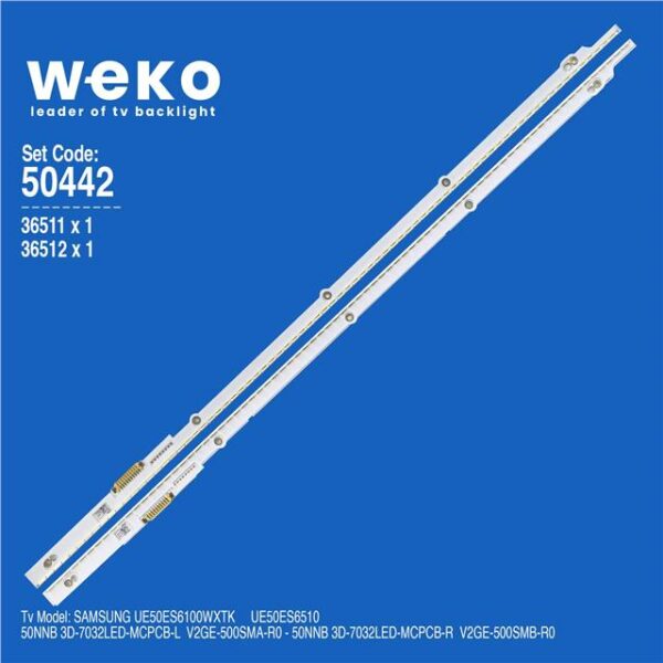Samsung UE50ES6100WXTK 50'' inç 2 Adet Tv Led Bar