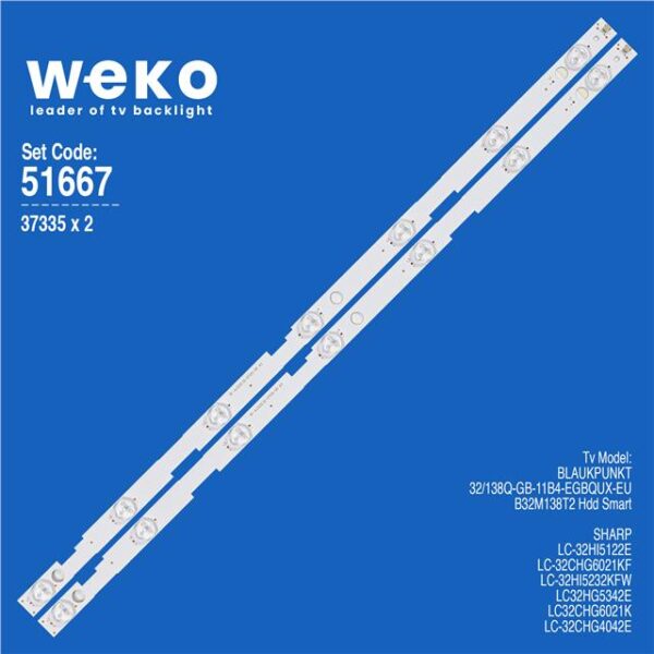 Sharp LC-32HI5232KFW 32'' 2 Adet Tv Led Bar