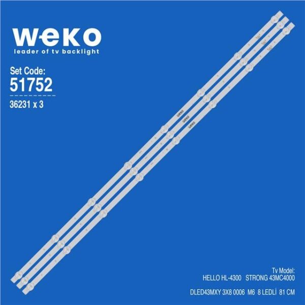 Strong 43MC4000 43'' 3 Adet Tv Led Bar