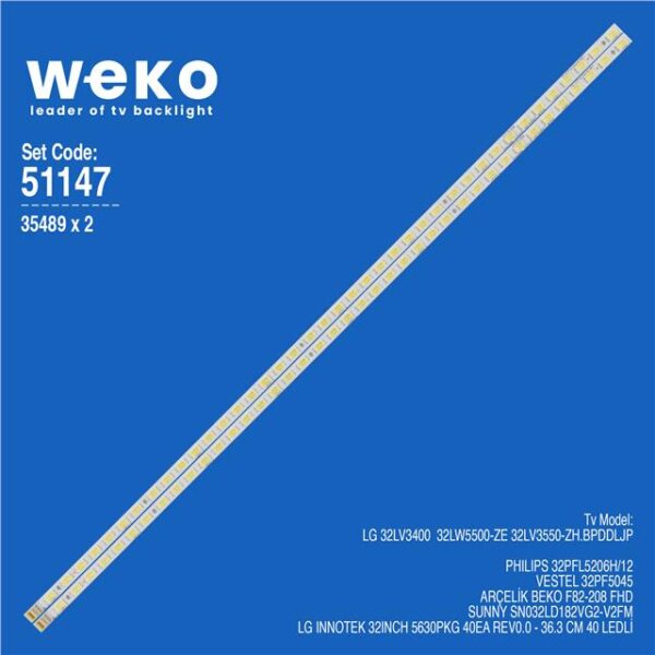Vestel 32PF5045 32'' 2 Adet Tv Led Bar