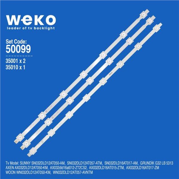 Woon WN032DLD12AT057-AVNTM 32'' inç 3 Adet Tv Led Bar